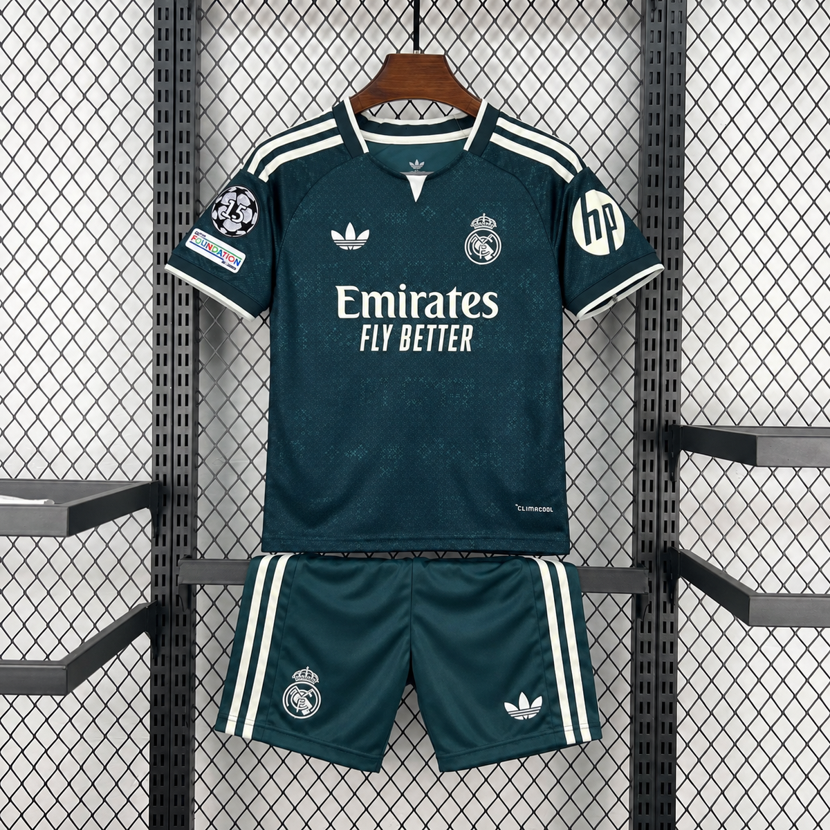 Real Madrid 2026/27 Away Kids Football Kit – Dark Green