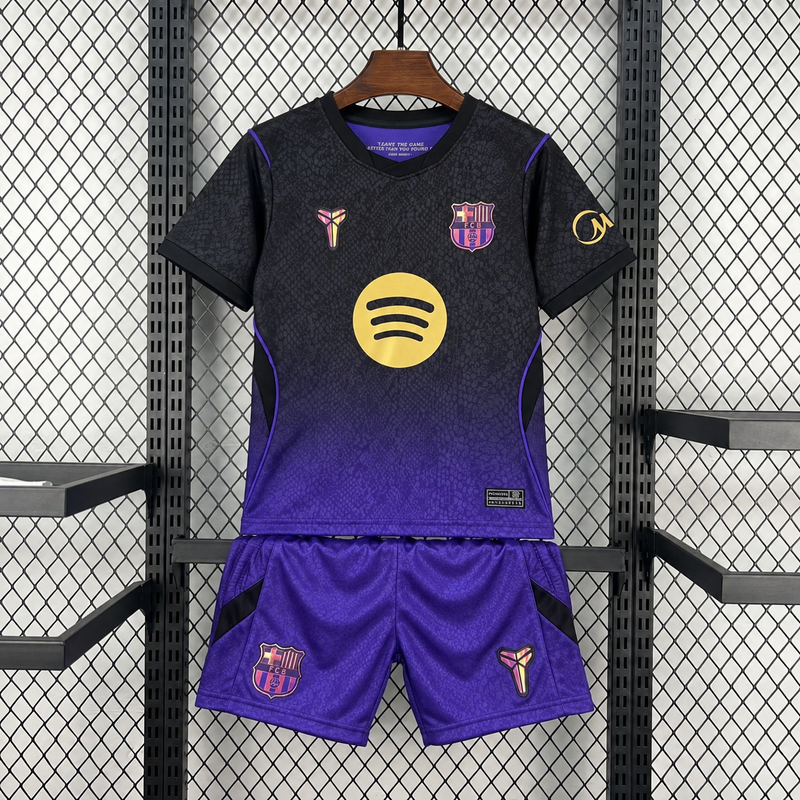 FC Barcelona x Kobe Bryant 2026/27 Away Kids Football Kit – Black/Purple
