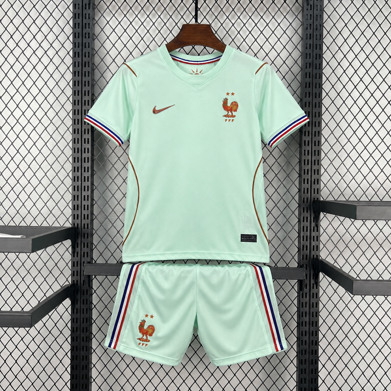 France 2026 Away Kids Football Kit – Mint Green