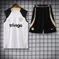 2023/2024 Chelsea pre-match training White Jersey+Shorts 1:1 Thai Quality